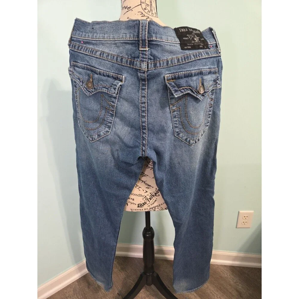 True Religion Ricky Big T Flap Relaxed Straight Jeans Sz 34 mens